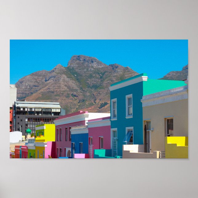 Cape Town Bo-Kaap Cityscape South Afrika Poster (Framsidan)