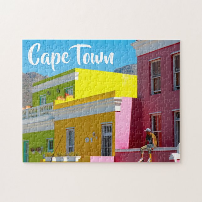 Cape Town Bo-Kaap Cityscape South Afrika Pussel (Horisontell)