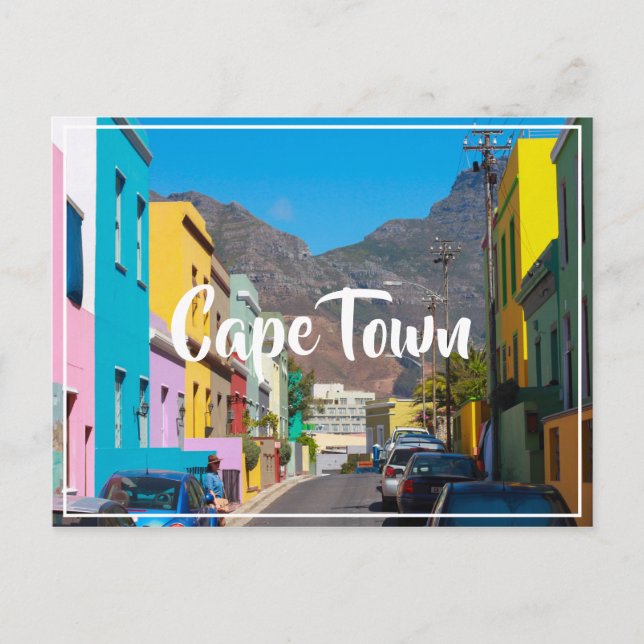 Cape Town Bo-Kaap Cityscape South Afrika Vykort (Framsida)