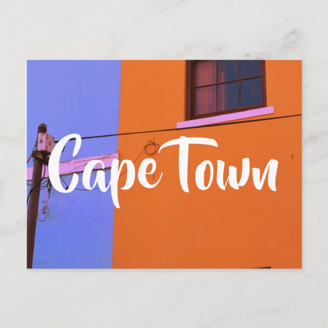 Cape Town Bo-Kaap South Afrika Cityscape Vykort (Framsida)
