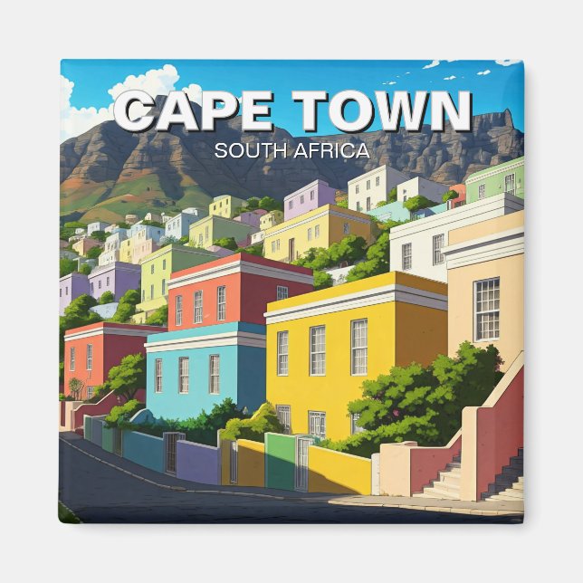 Cape Town Bo-kaap South Afrika Magnet (Framsidan)