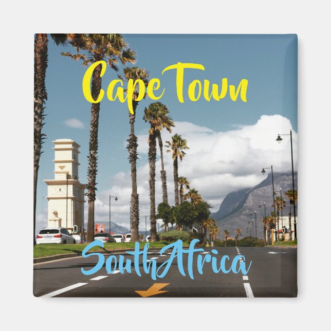 Cape Town Bord Mountain City View Magnet (Framsidan)