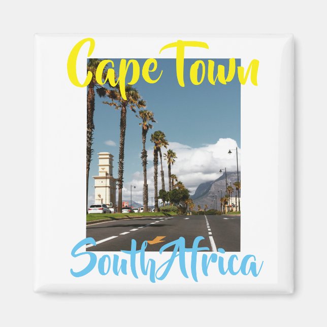 Cape Town Bord Mountain City View Magnet (Framsidan)