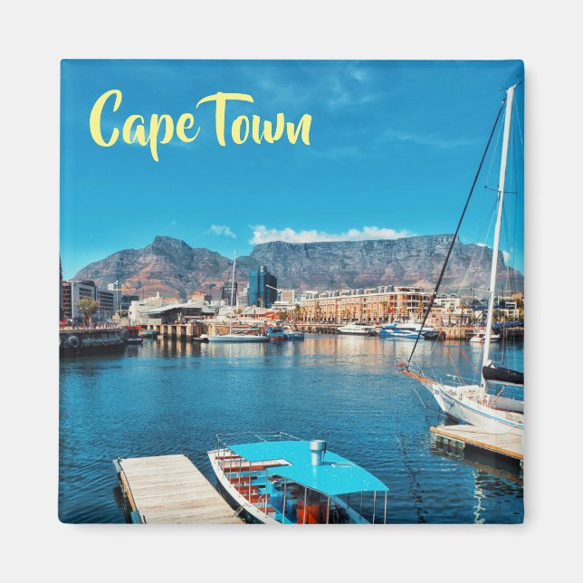 Cape Town Bord Mountain Harbour View Magnet (Framsidan)