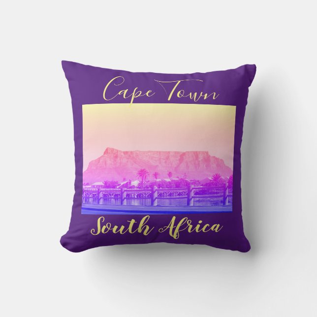 Cape Town Bord Mountain South Afrika Landskap Kudde (Framsida)