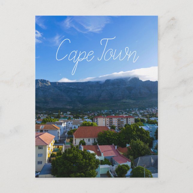 Cape Town Bord Mountain South Afrika Vykort (Framsida)