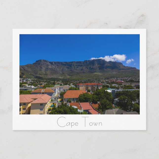 Cape Town Bord Mountain South Afrika Vykort (Framsida)