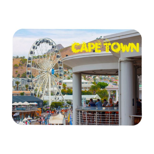 Cape Town Bord Mountain Waterfront Cityscape Magnet (Horisontell)