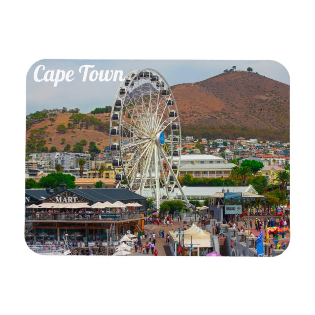 Cape Town Bord Mountain Waterfront Cityscape Magnet (Horisontell)