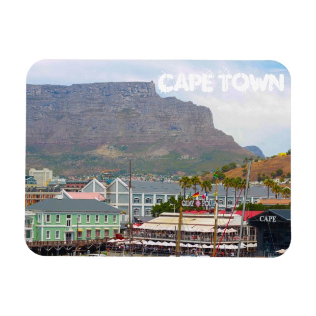 Cape Town Bord Mountain Waterfront Cityscape Magnet (Horisontell)