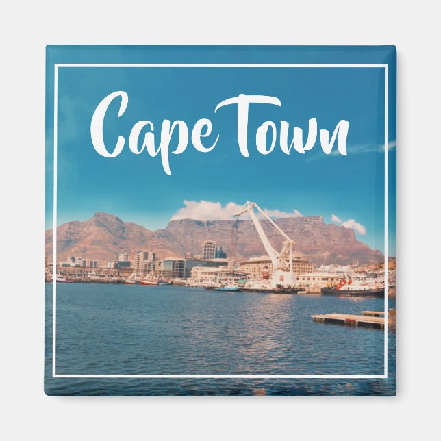 Cape Town Bord Mountain Waterfront Harbour Magnet (Framsidan)