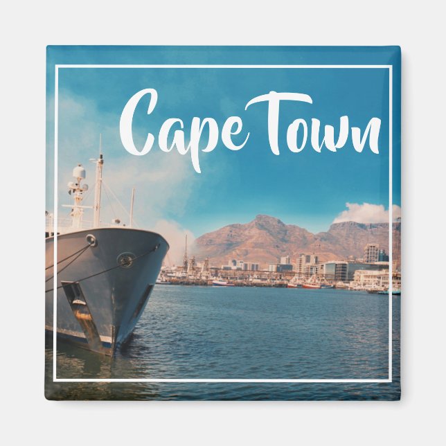 Cape Town Bord Mountain Waterfront Harbour Magnet (Framsidan)