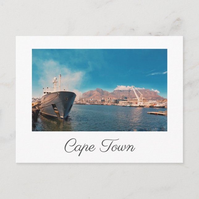 Cape Town Bord Mountain Waterfront Harbour Vykort (Framsida)