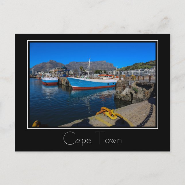 Cape Town Bord Mountain Waterfront Harbour Vykort (Framsida)