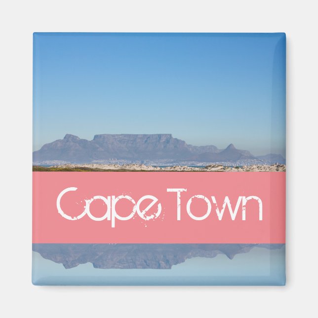 Cape Town Bord Mountain ZA South Afrika Magnet (Framsidan)