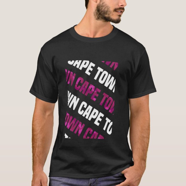 Cape Town Camo Mönster Rosa Camouflage T Shirt (Framsida)