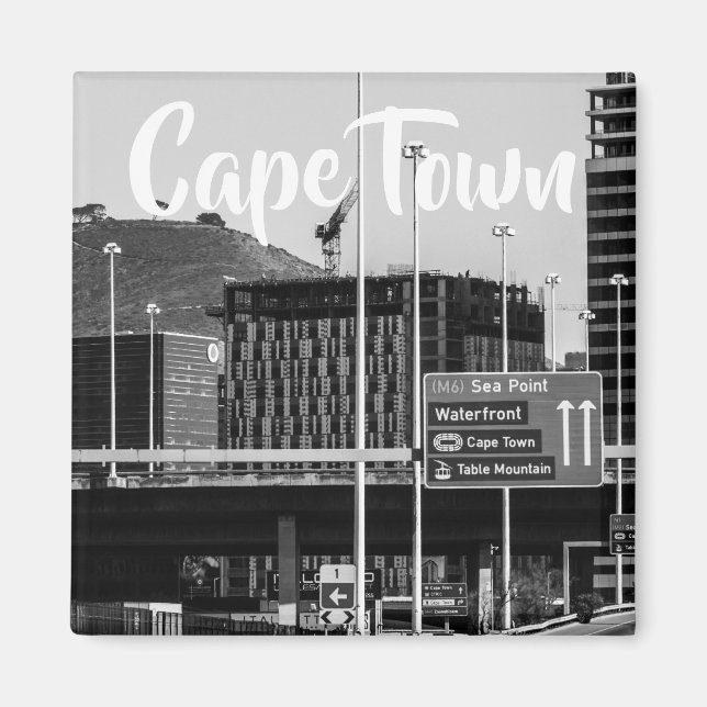 Cape Town City Center Cityscape South Afrika Magnet (Framsidan)