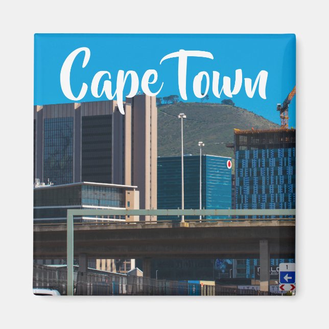 Cape Town City Center Cityscape South Afrika Magnet (Framsidan)