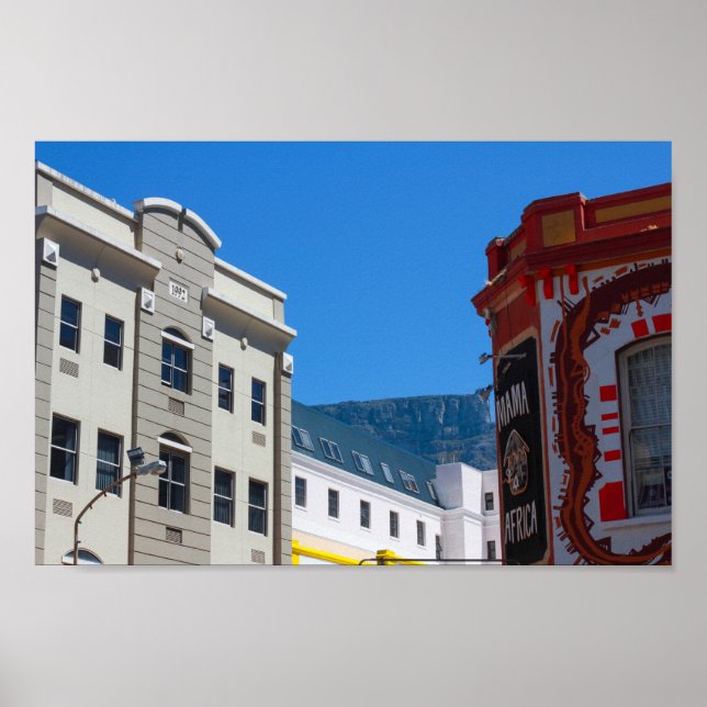 Cape Town Cityscape Architecture City South Afrika Poster (Framsidan)