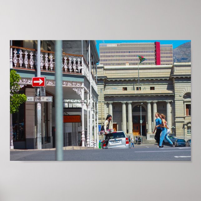 Cape Town Cityscape Architecture City South Afrika Poster (Framsidan)