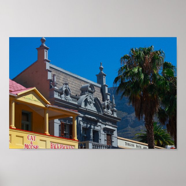 Cape Town Cityscape Architecture City South Afrika Poster (Framsidan)