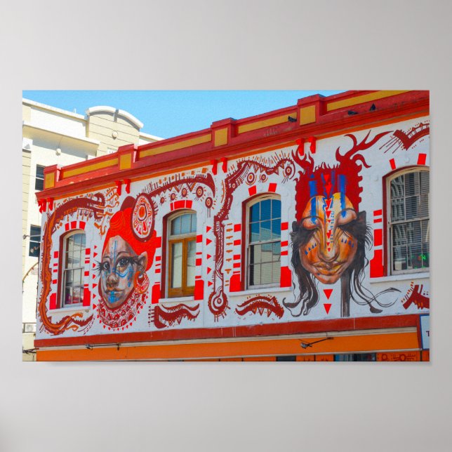 Cape Town Cityscape Architecture City South Afrika Poster (Framsidan)