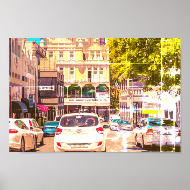 Cape Town Cityscape Architecture South Afrika Poster (Framsidan)