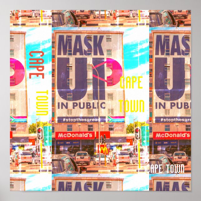 Cape Town Cityscape Architecture South Afrika Poster (Framsidan)