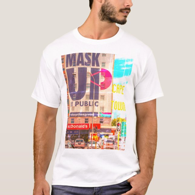 Cape Town Cityscape Architecture South Afrika T Shirt (Framsida)