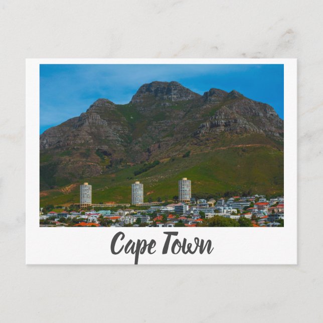 Cape Town Cityscape Architecture South Afrika Vykort (Framsida)