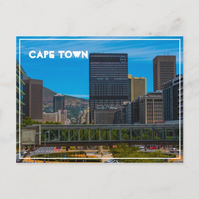 Cape Town Cityscape Architecture South Afrika Vykort (Framsida)