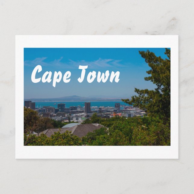 Cape Town Cityscape Architecture South Afrika Vykort (Framsida)