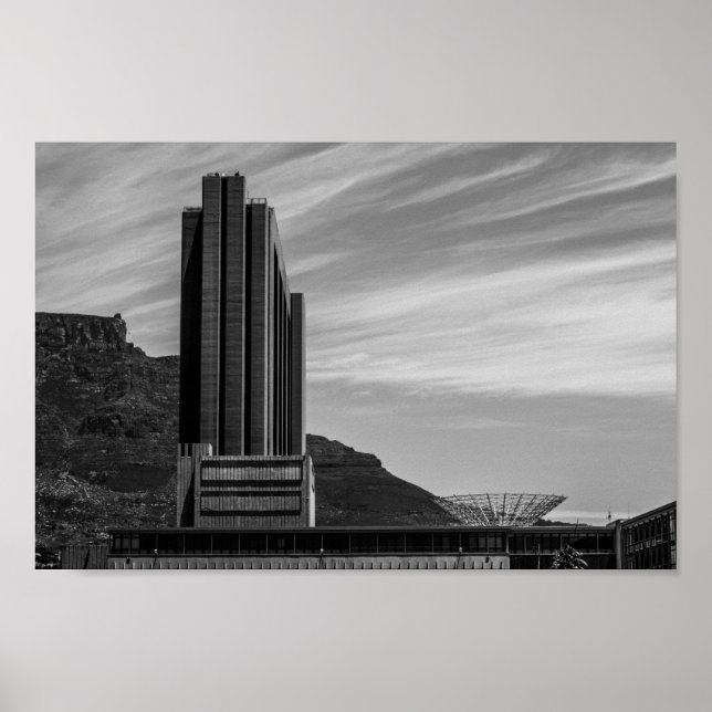 Cape Town Cityscape Bord Mountain South Afrika Poster (Framsidan)