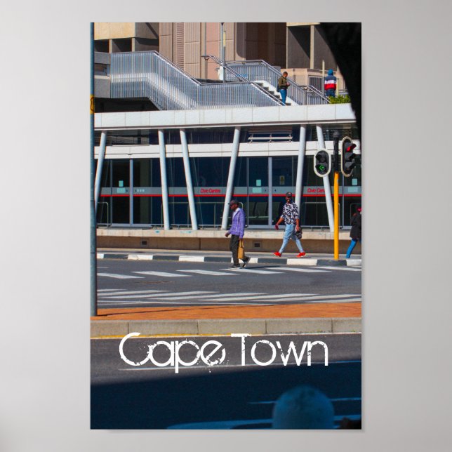 Cape Town Cityscape City View ZA South Afrika Poster (Framsidan)