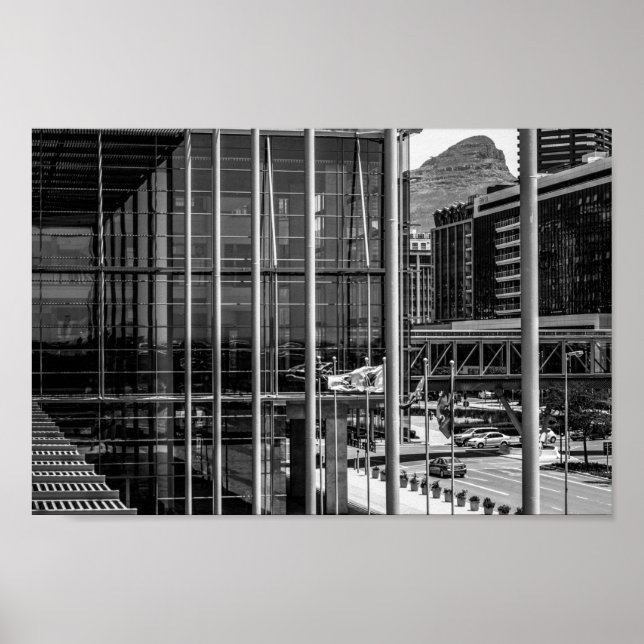 Cape Town Cityscape Lejon's Head South Afrika Poster (Framsidan)