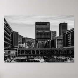 Cape Town Cityscape Lejon's Head South Afrika Poster