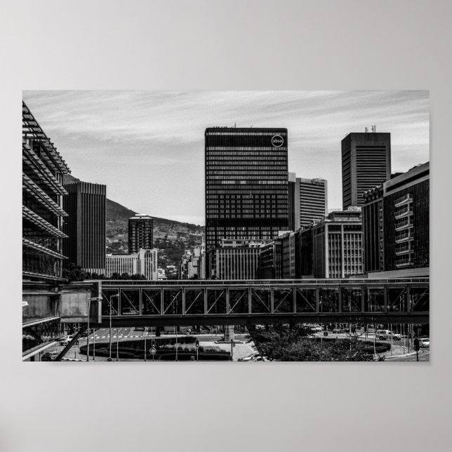 Cape Town Cityscape Lejon's Head South Afrika Poster (Framsidan)