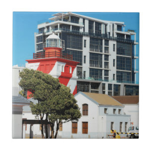 Cape Town Cityscape Lighthouse Kakelplatta