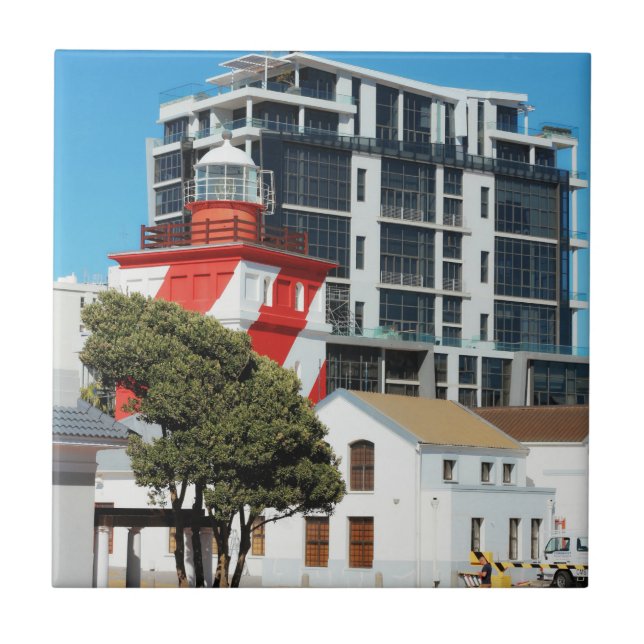 Cape Town Cityscape Lighthouse Kakelplatta (Framsidan)