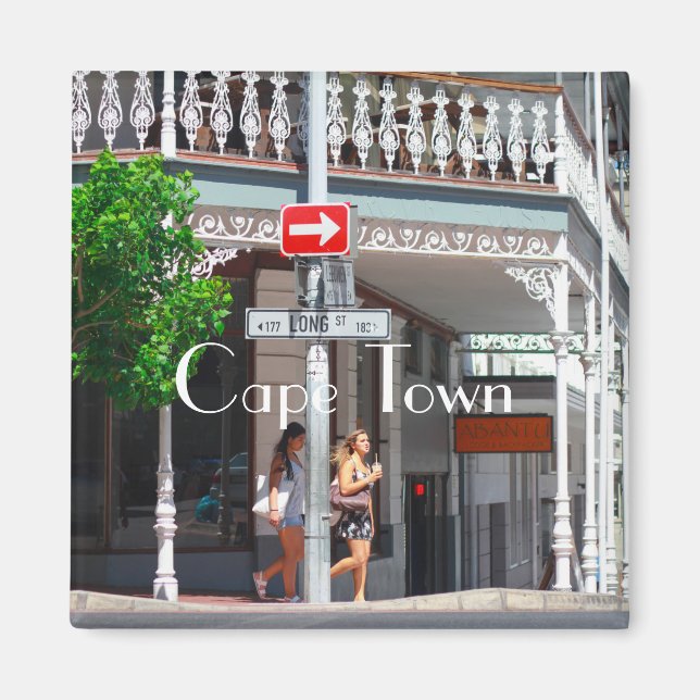 Cape Town Cityscape Long Street South Afrika Magnet (Framsidan)
