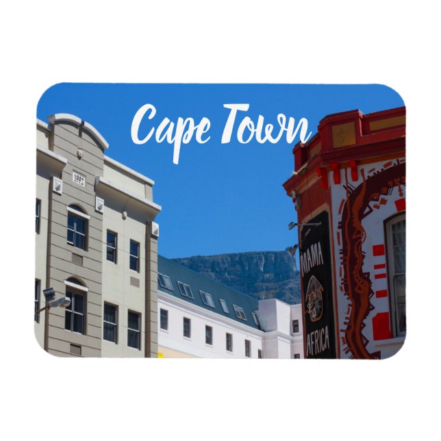 Cape Town Cityscape Long Street South Afrika Magnet (Horisontell)