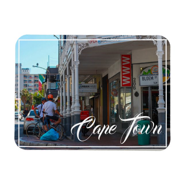 Cape Town Cityscape Long Street South Afrika Magnet (Horisontell)