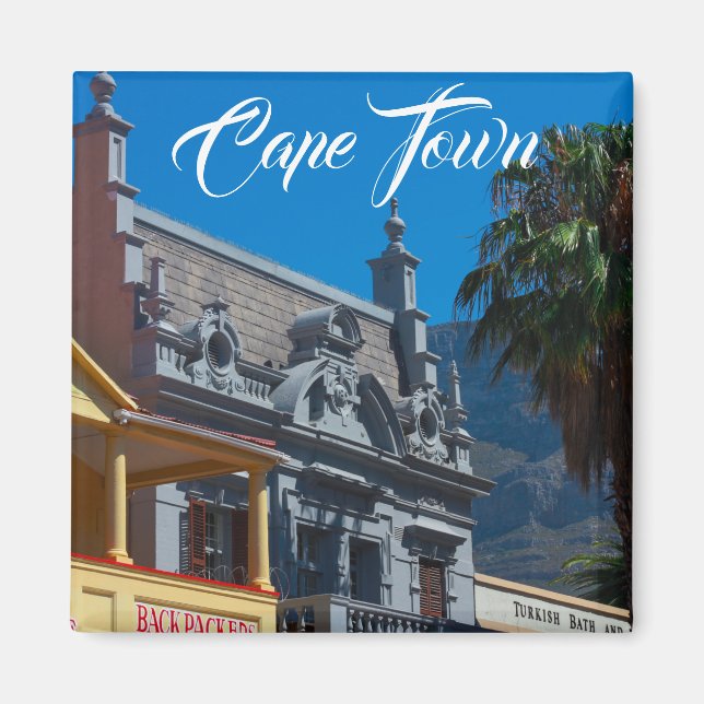 Cape Town Cityscape Long Street South Afrika Magnet (Framsidan)