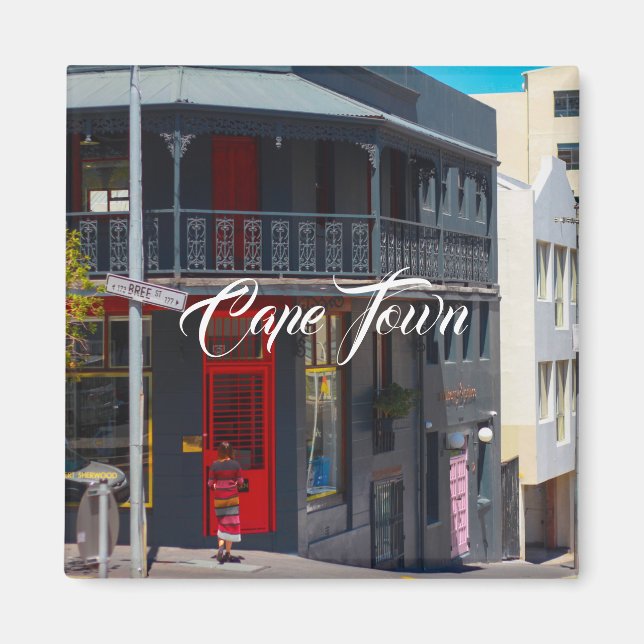 Cape Town Cityscape Street South Afrika Magnet (Framsidan)