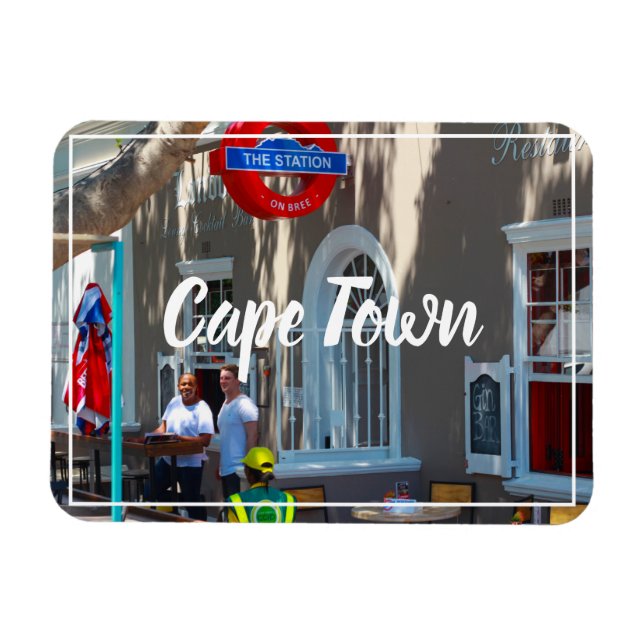 Cape Town Cityscape Street South Afrika Magnet (Horisontell)