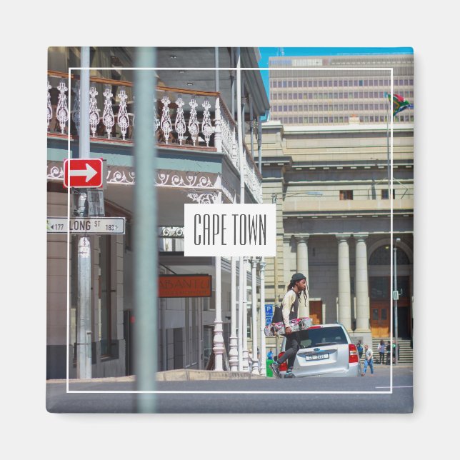 Cape Town Cityscape Street South Afrika Magnet (Framsidan)