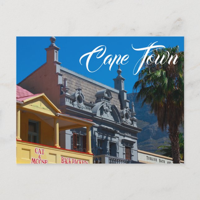 Cape Town Cityscape Street South Afrika Vykort (Framsida)