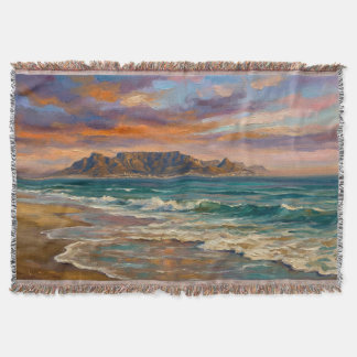 Cape Town djärva färger, fin oljemålning Filt