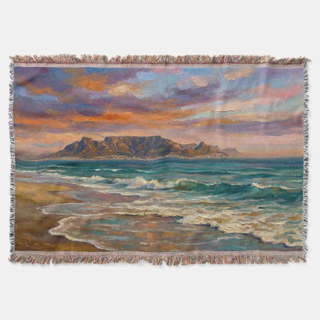 Cape Town djärva färger, fin oljemålning Filt (Framsidan)