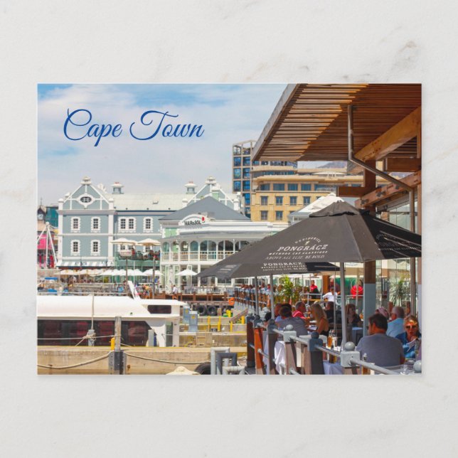 Cape Town Harbor Marina Waterfront Cityscape Vykort (Framsida)